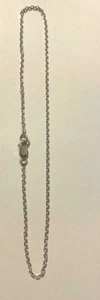 14k White Gold Cable Link Anklet - Picture 1 of 3