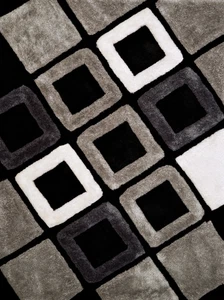 8x11 United Weavers Black Geometric Area Rug 2100 21070 - Aprx 7' 10" x 10' 6" - Picture 1 of 2