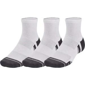 Under Armour Performance Tech 3 Pack Quarter Socks White Mens Cushioned Gym - Picture 1 of 4