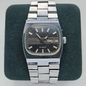 Vintage Soviet USSR RUSSIAN Watch Slava 26 jewels TANK TV 2428 AUTOMATIC BLACK - Picture 1 of 10
