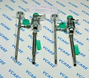 Laparoscopy Spiral Trocar Set of 2 Stainless Steel 5 mm Laparoscopic Instrument - Picture 1 of 3