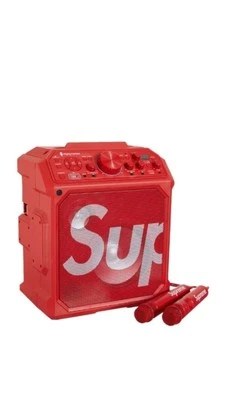 Sistema de karaoke Supreme X Singing Machine rojo (enchufe de EE. UU.) con 2 micrófonos SS23A46 Foto 1 de 3