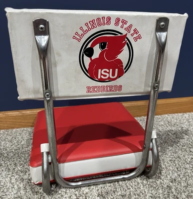 Illinois State University Redbirds 1984 asiento de estadio plegable - ¡pulgares arriba! Reggie Foto 1 de 4