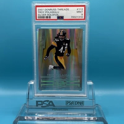 2007 Donruss Threads Troy Polamalu #112 Silver Holofoil 25/100 POP 2 none higher - Image 1 of 2