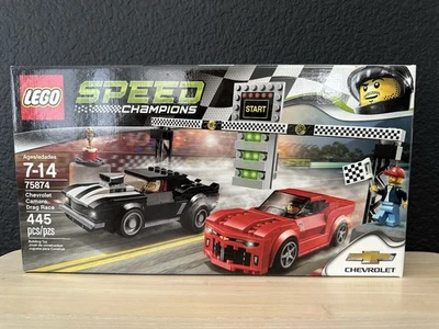 Brand New & Sealed LEGO SPEED CHAMPIONS 75874 - CHEVROLET CAMARO DRAG RACE - Image 1 of 4