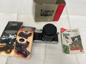 Vintage Canon AE-1 35mm Film Camera Body Only *UNTESTED* Silver Black W/box And - Picture 1 of 7
