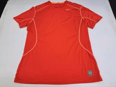 Nike Pro Combat Dri-Fit manga curta ajustada laranja tamanho grande #7289 - Imagem 1 de 4