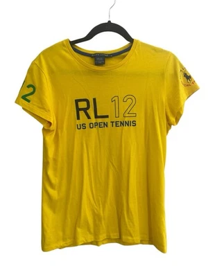 Camisa Ralph Lauren Mujer Mediana Amarilla Tenis US Open 2012 Manga Corta Foto 1 de 4