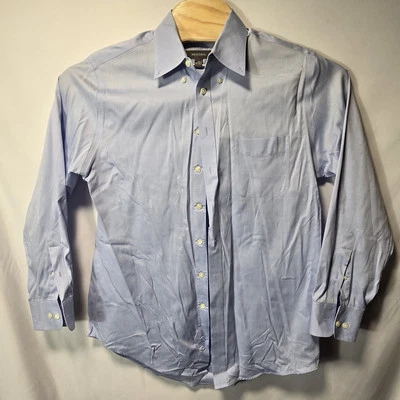 Camisa de vestir Merona para hombre 15 X15.5 Ultimate manga larga azul excelente estado  Foto 1 de 4