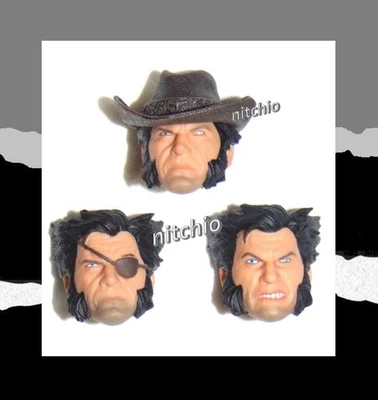 Mezco One:12 Logan – THREE HEADS: COWBOY HAT, EYE PATCH & SNARLING 1/12 Scale - Image 1 of 4