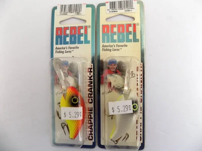 REBEL CRAPPIE CRANK-R DC8350 - 2 LURES - RARE - B68 - Image 1 of 4