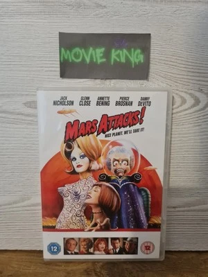Mars Attacks! (DVD, 1996) Jack Nicholson Glenn Close, Brosnan Danny DeVito [R2] - Image 1 of 4