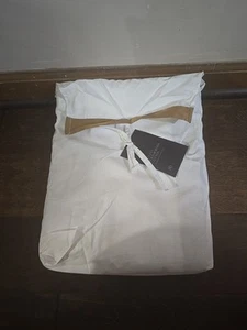 RH Restoration Hardware Cotton Cal King Duvet Cover Italian Bold Border Camel - Picture 1 of 7