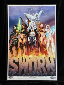 Stampa Lady Death Art 11x17 Bernard SwornFest 2024 commemorativa limitata a 50 - Foto 1 di 6