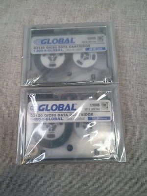 GLOBAL G2120 QIC-80 Data Cartridge pair NOS - Image 1 of 4