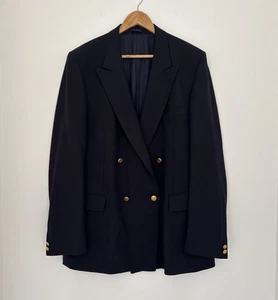 Blazer Christian Dior De Colección Para Hombre 46 Largo Dorado Botones Dior Azul Marino Lana - Imagen 1 de 12