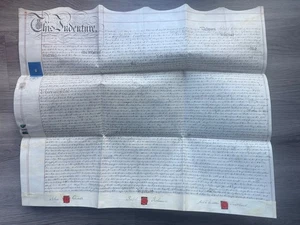 1878 Pergament Einzug Barnard Castle Marshall St Hypothek 5 Siegel - Bild 1 von 10