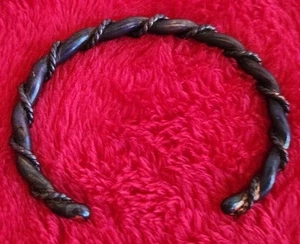 Gedreht mit geflochtenem Overlay Manschette Kupfer Armband  - Bild 1 von 4