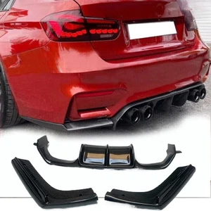 REAL CARBON Fiber Rear Bumper Diffuser Lip Refit for BMW F80 M3 F82 F83 M4 15-19 - Picture 1 of 11