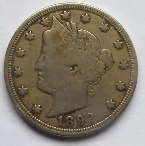 USA – 5 cents Liberty Head 1892 Good - USA_0065 - Picture 1 of 4