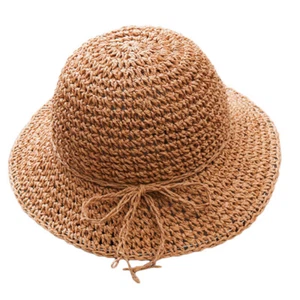 Children With Bowknot Beach Summer Protection Hat - Picture 1 of 12