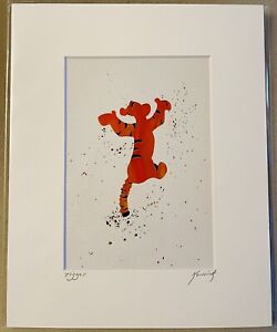 Walt Disney Signed Art Of Tigger by Artist Kenrick 10x8