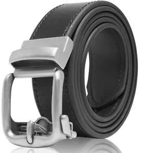 Bonded Leather Mens Ratchet Belt Belts For Men With Adjustable Automatic Buckle - Picture 1 of 13