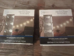 2 Pack Mainstays 10 count led fairly globe string lights - Picture 1 of 2