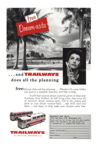 1956 Trailways: Free Dream Aids Vintage Print Ad - Picture 1 of 1