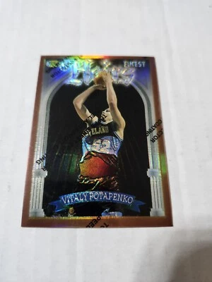 1996-97 Topps Finest Refractor Vitaly Potapenko Rc # 244 Unpeeled  - Image 1 of 2