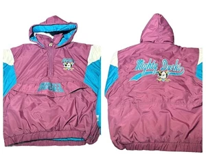 Chaqueta De Colección Anaheim Mighty Ducks Mediana Años 90 1/4 Cremallera Logo Disney 7 Puffer NHL - Imagen 1 de 14