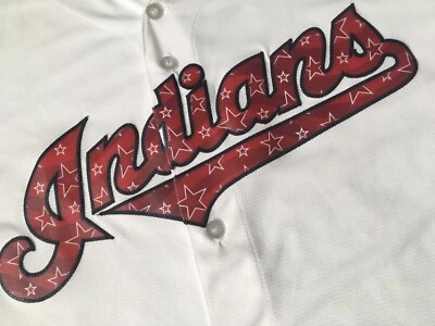 MLB Cleveland Indians Majestic Baseball Jersey 4th of July Mens 2XL XXL - Image 1 of 4