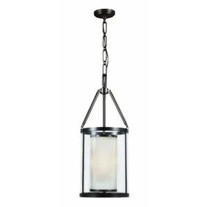 Hampton Bay 3-Light Rheno Bronze Foyer Pendant - Picture 1 of 2