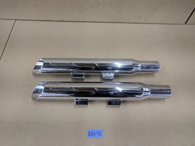 Python 3 Slash Cut Slip On Mufflers For 2000-2006 Harley-Davidson Softail Models - Image 1 of 4