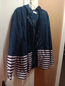 Women's Kim Rogers Med Hoodie Parka/Jacket Blu/ Pink Full ZIP. Nice. - Picture 1 of 7