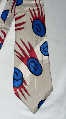 Cravatta Memphis Milano vintage 100% Seta - Imagen 1 de 4