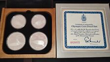 1976 Canada Montreal Olympics Proof Silver Set w/ Wooden Box COA Uncirculated #7
