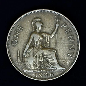 GB GEORGE VI BRONZE PENNY 1946 ++ SHARP GRADE!! ++ [154-99-n] - Picture 1 of 2