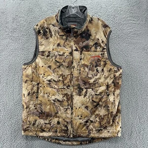 Sitka Gear Vest Mens 2XL XXL Brown Full Zip Gore Optifade Kelvin Aerolite Vest - Picture 1 of 14