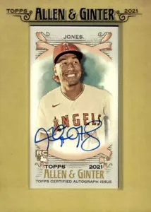 Mini Jahmai Jones 2021 Topps Allen & Ginter's enmarcado #FMA-JJ novato automático radiocontrol - Imagen 1 de 2