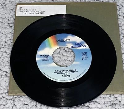 Golden Earing Radar Love Just Like Vince Taylor MCA Single Record Jukebox 45 - Image 1 of 4