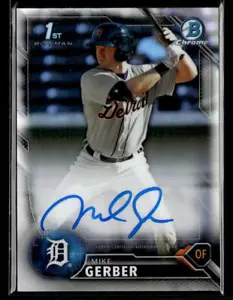 2016 Bowman Chrome Prospect Autographs #BCAPMG Mike Gerber - Picture 1 of 2