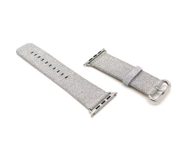 Bling Glitter Leather Strap for Apple Watch Series 8 7 6 5 4 Watch Band Bracelet - Image 1 of 4