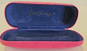 Lilly Pulitzer Pink Eye Glass Sun Glasses Hard Side Snap Close Case - Picture 1 of 6