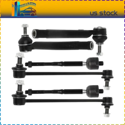 Fits 2013-2019 Nissan Sentra 6Pieces Front Tie Rod End Sway Bar End link K750719 - Image 1 of 4