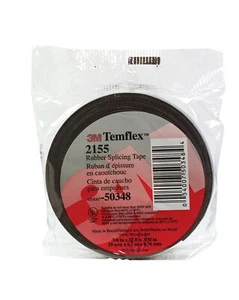 3M Temflex Rubber Splicing Tape 2155, 3/4 in x 22 ft, Black, 20 ro (Case of 20) - Picture 1 of 1