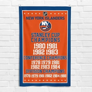 For New York Islanders 3x5 ft Flag Hockey Stanley Cup Champions Banner - Picture 1 of 12