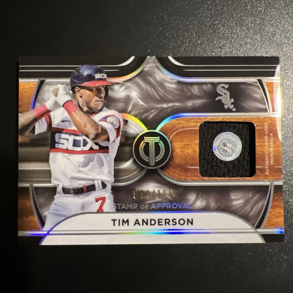2022 Topps Tribute Stamp of Approval Relic /199 Tim Anderson #SOA-TA White Sox  - Image 1 of 4