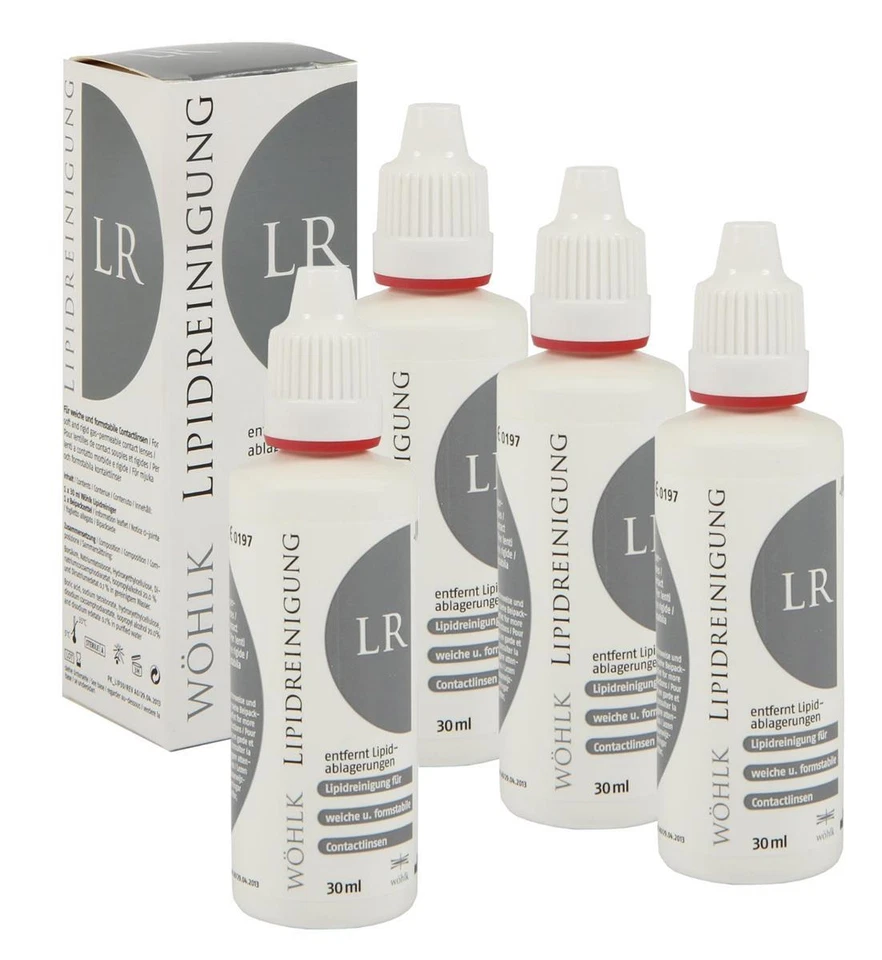 WÖHLK CONTACTLINSEN GMBH WÖHLK LIPIDREINIGER LR für weiche und harte Kontaktlinsen 4x 30 ml