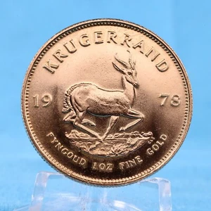 1 Oz Gold Krügerrand 1978 Goldmünze Südafrika Anlagemünze VZ - Bild 1 von 2